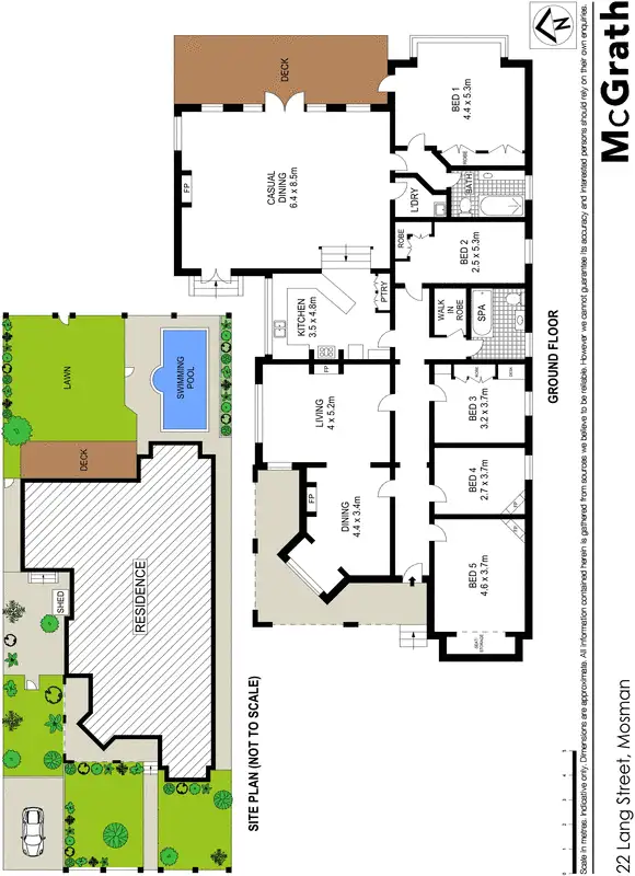 Floorplan of Homely house listing, 22 Lang Street, Mosman NSW 2088