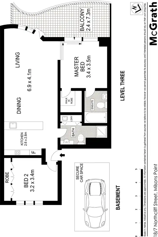 Floorplan of Homely apartment listing, 18/7 Northcliff Street, Milsons Point NSW 2061