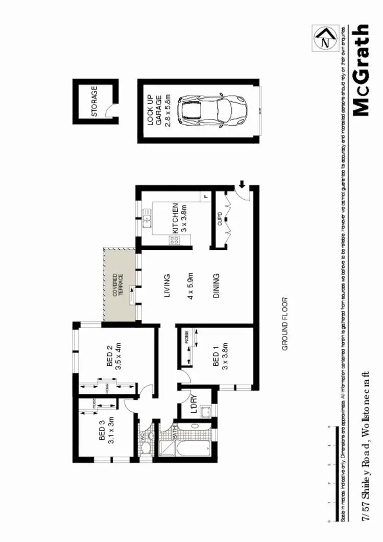 Floorplan of Homely apartment listing, 7/57 Shirley Road, Wollstonecraft NSW 2065