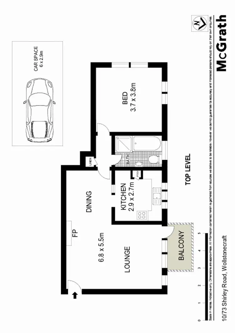 Floorplan of Homely apartment listing, 10/73 Shirley Road, Wollstonecraft NSW 2065