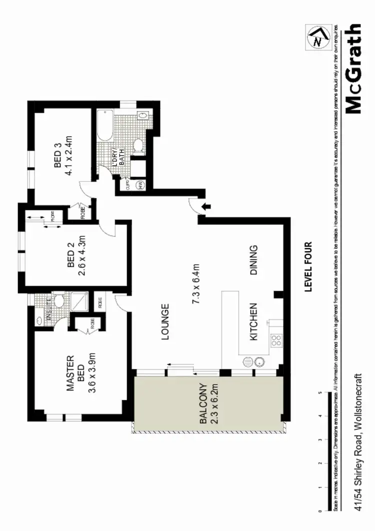 Floorplan of Homely apartment listing, 41/54 Shirley Road, Wollstonecraft NSW 2065