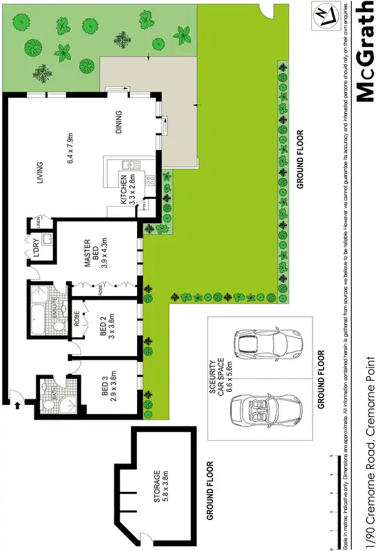 Floorplan of Homely apartment listing, 1/90 Cremorne Road, Cremorne Point NSW 2090
