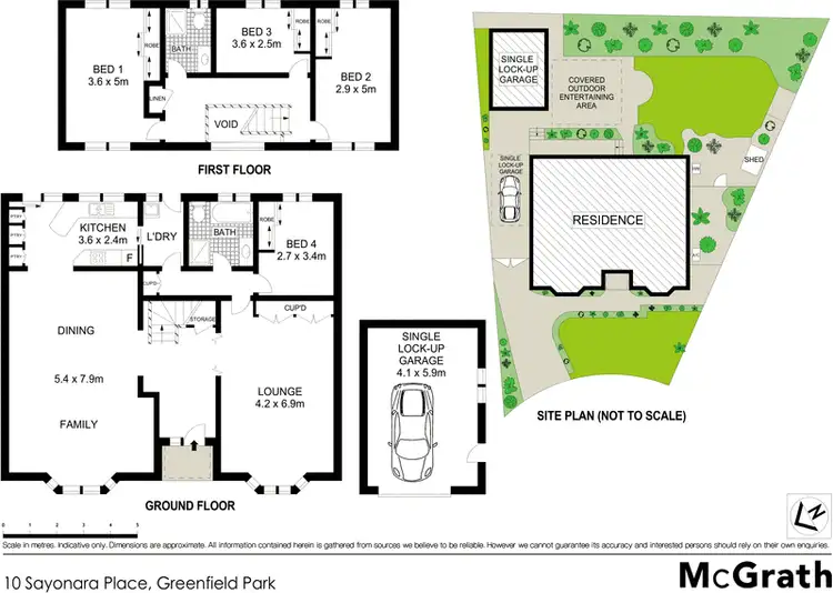 Floorplan of Homely house listing, 10 Sayonara Place, Greenfield Park NSW 2176