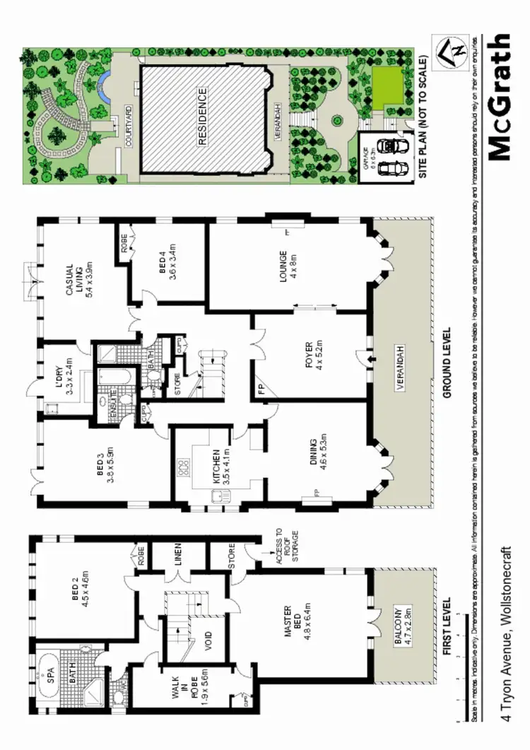 Floorplan of Homely house listing, 4 Tryon Avenue, Wollstonecraft NSW 2065