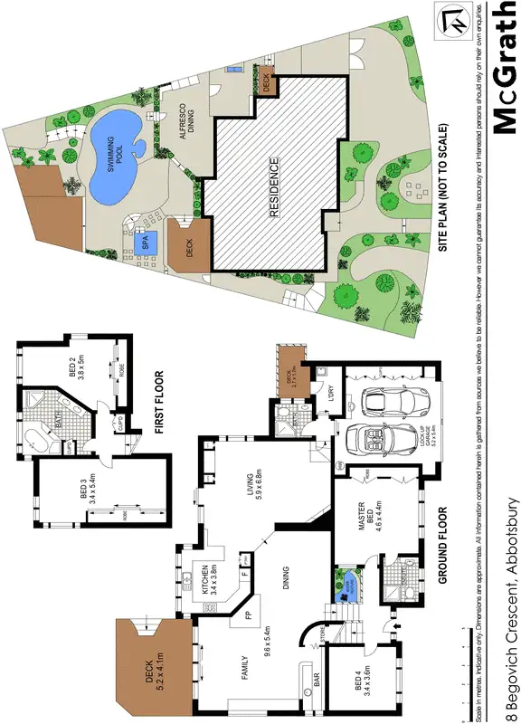 Floorplan of Homely house listing, 8 Begovich Crescent, Abbotsbury NSW 2176
