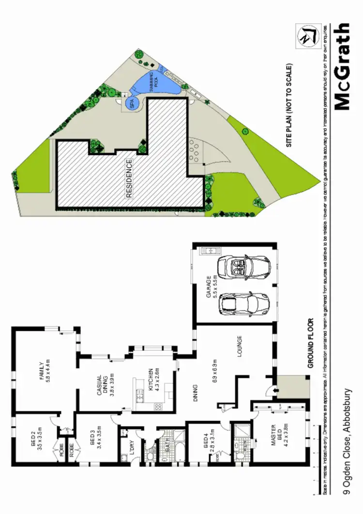 Floorplan of Homely house listing, 9 Ogden Close, Abbotsbury NSW 2176