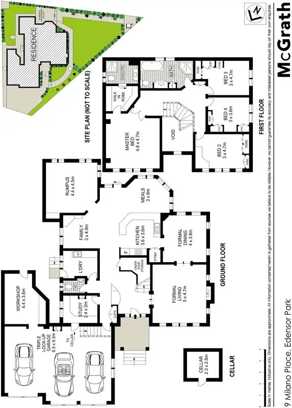 Floorplan of Homely house listing, 9 Milano Place, Edensor Park NSW 2176