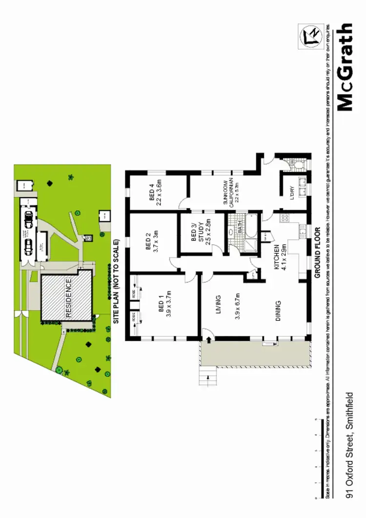 Floorplan of Homely house listing, 91 Oxford Street, Smithfield NSW 2164