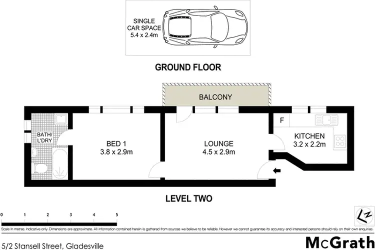 Floorplan of Homely apartment listing, 5/2 Stansell Street, Gladesville NSW 2111