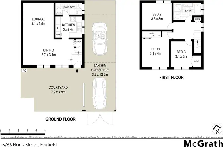 Floorplan of Homely townhouse listing, 16/66 Harris Street, Fairfield NSW 2165