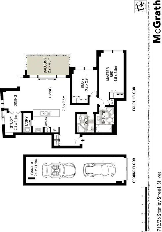 Floorplan of Homely apartment listing, 712/36 Stanley Street, St Ives NSW 2075