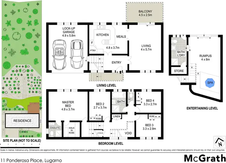 Floorplan of Homely house listing, 11 Ponderosa Place, Lugarno NSW 2210