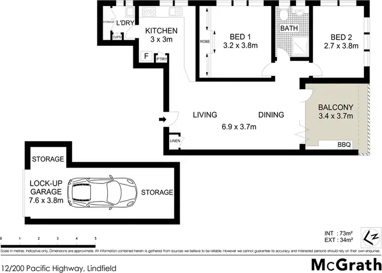 Floorplan of Homely unit listing, 12/200 Pacific Highway, Lindfield NSW 2070