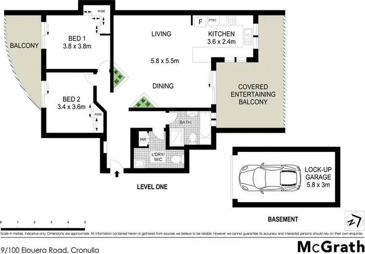Floorplan of Homely apartment listing, 9/100 Elouera Road, Cronulla NSW 2230