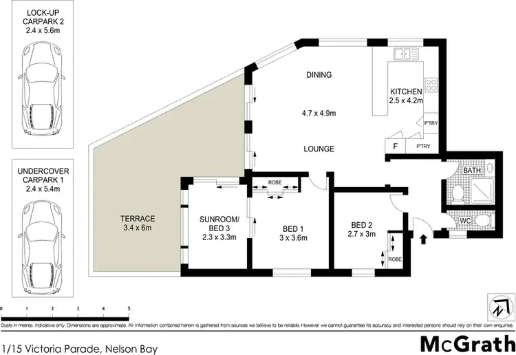 Floorplan of Homely apartment listing, 1/15 Victoria Parade, Nelson Bay NSW 2315
