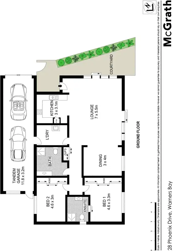 Floorplan of Homely villa listing, 28 Phoenix Drive, Warners Bay NSW 2282
