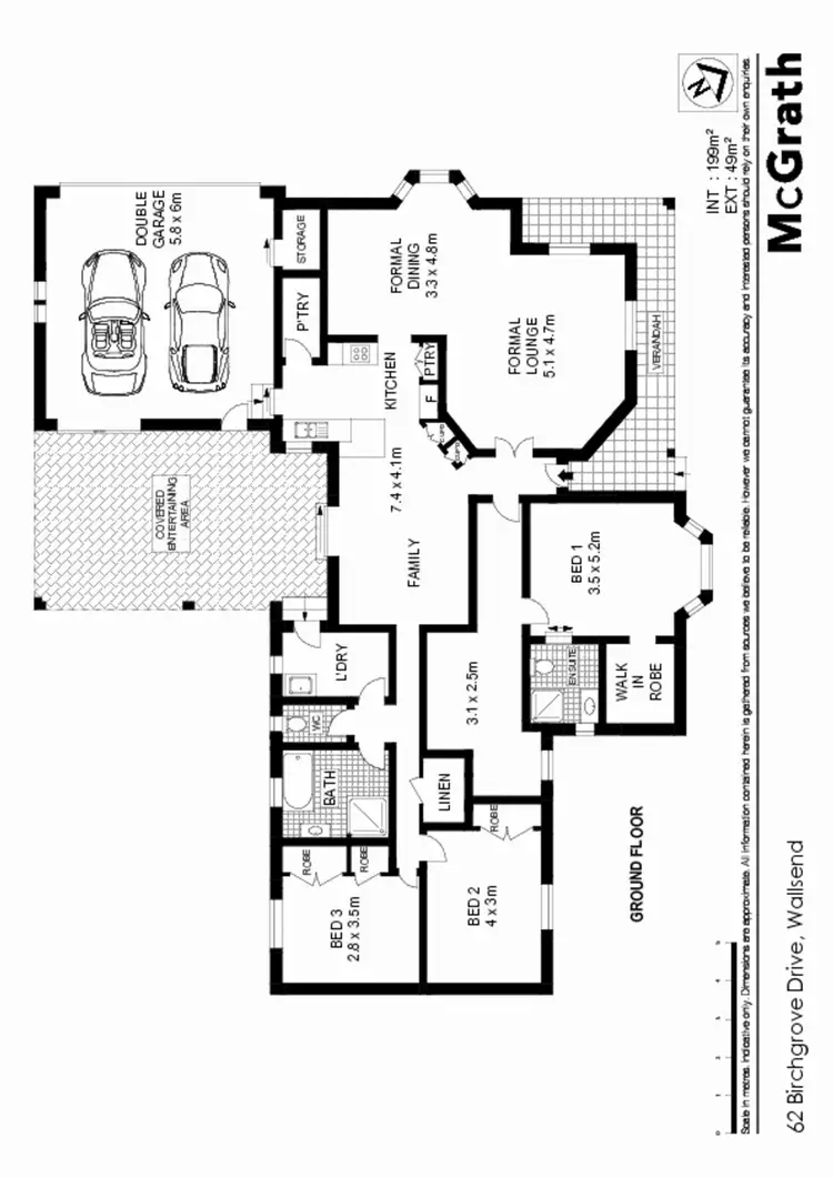 Floorplan of Homely house listing, 62 Birchgrove Drive, Wallsend NSW 2287