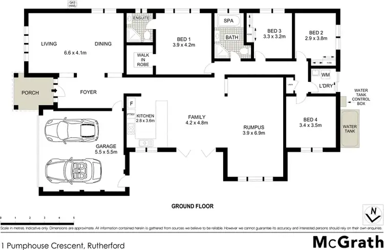 Floorplan of Homely house listing, 1 Pumphouse Crescent, Rutherford NSW 2320