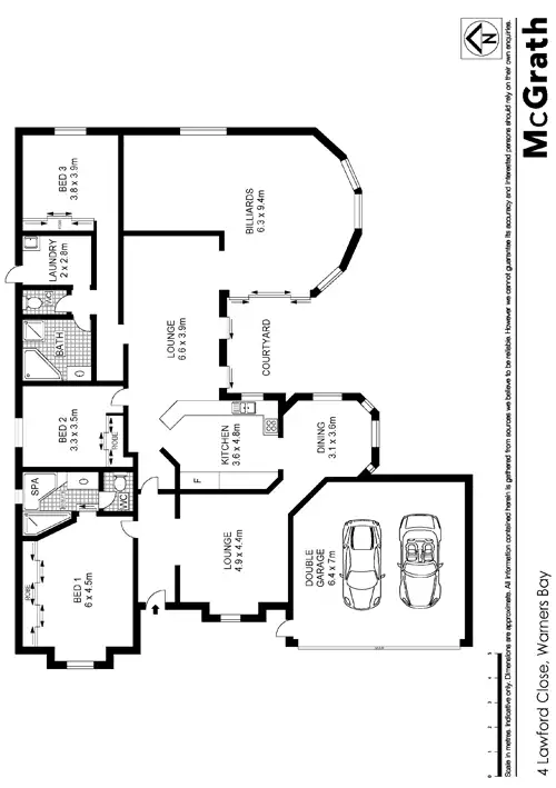 Floorplan of Homely house listing, 4 Lawford Close, Warners Bay NSW 2282