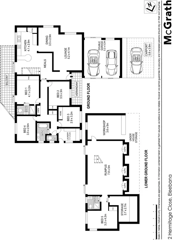 Floorplan of Homely house listing, 2 Hermitage Close, Eleebana NSW 2282