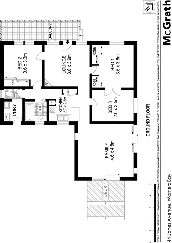 Floorplan of Homely house listing, 44 Jones Avenue, Warners Bay NSW 2282