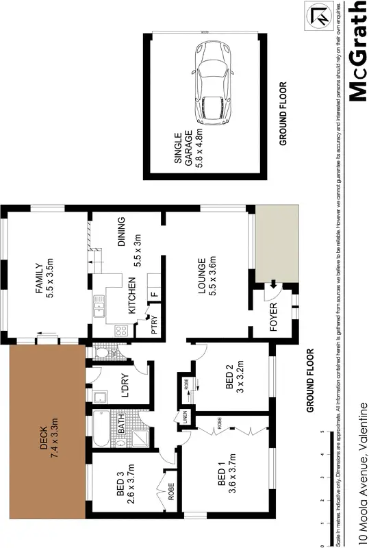 Floorplan of Homely house listing, 10 Moola Avenue, Valentine NSW 2280