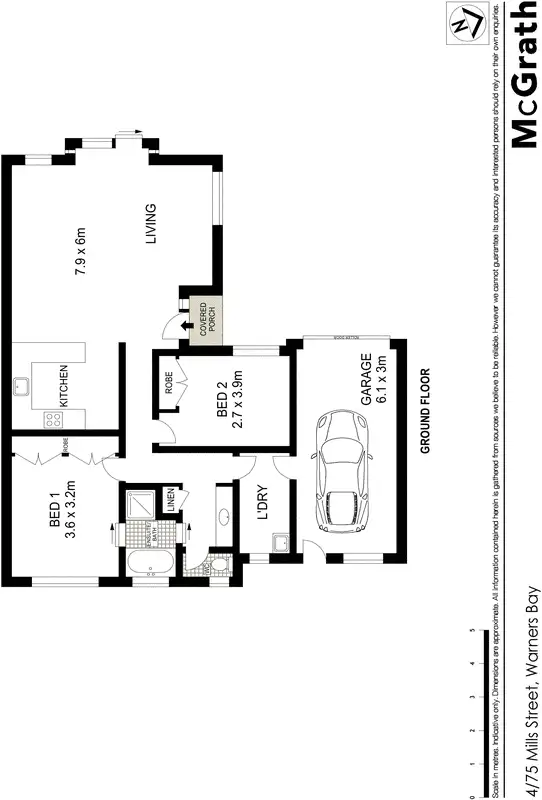 Floorplan of Homely villa listing, 4/75 Mills Street, Warners Bay NSW 2282