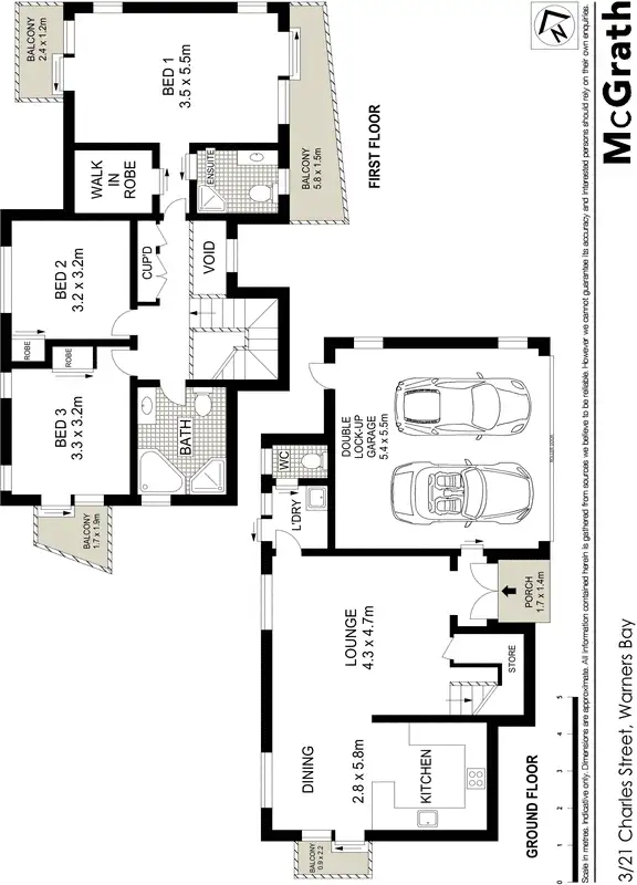 Floorplan of Homely apartment listing, 3/21 Charles Street, Warners Bay NSW 2282
