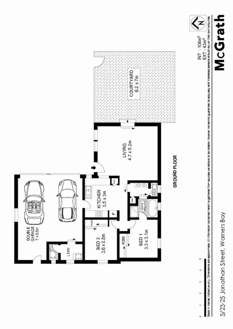 Floorplan of Homely townhouse listing, 5/23-25 Jonathan Street, Warners Bay NSW 2282