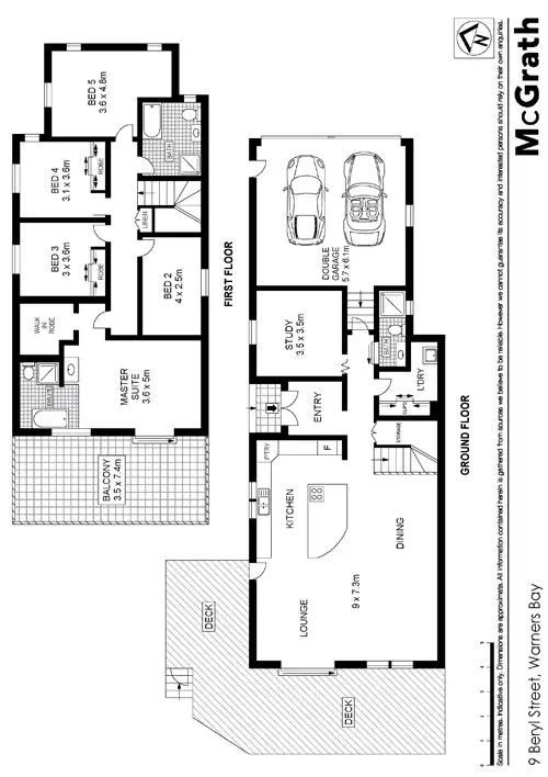 Floorplan of Homely house listing, 9 Beryl Street, Warners Bay NSW 2282