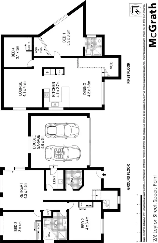 Floorplan of Homely townhouse listing, Unit 2/6 Leyton Street, Speers Point NSW 2284