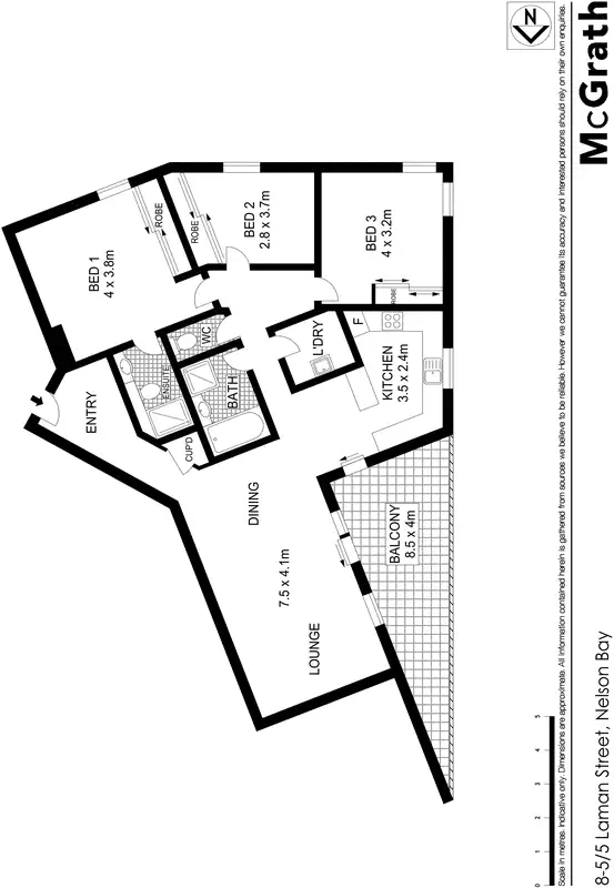 Floorplan of Homely apartment listing, 8/5 Laman Street, Nelson Bay NSW 2315