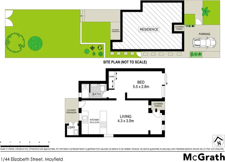 Floorplan of Homely villa listing, 1/44 Elizabeth Street, Mayfield NSW 2304