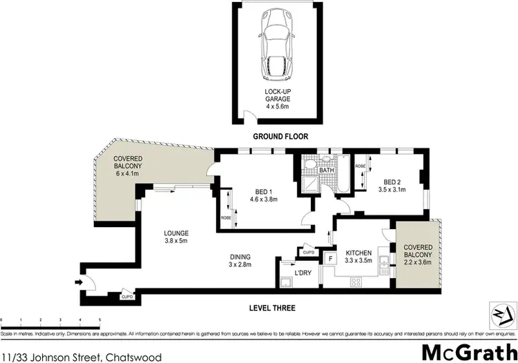 Floorplan of Homely apartment listing, 11/33 Johnson Street, Chatswood NSW 2067