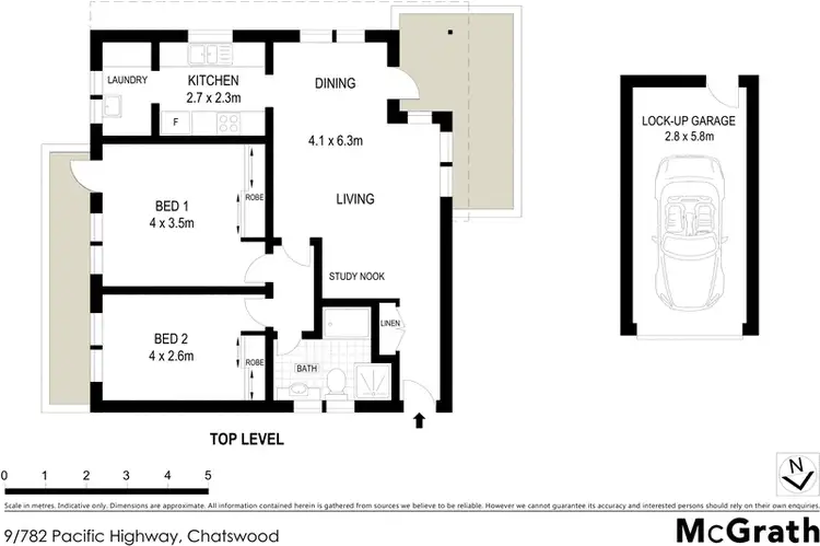 Floorplan of Homely apartment listing, 9/782 Pacific Highway, Chatswood NSW 2067