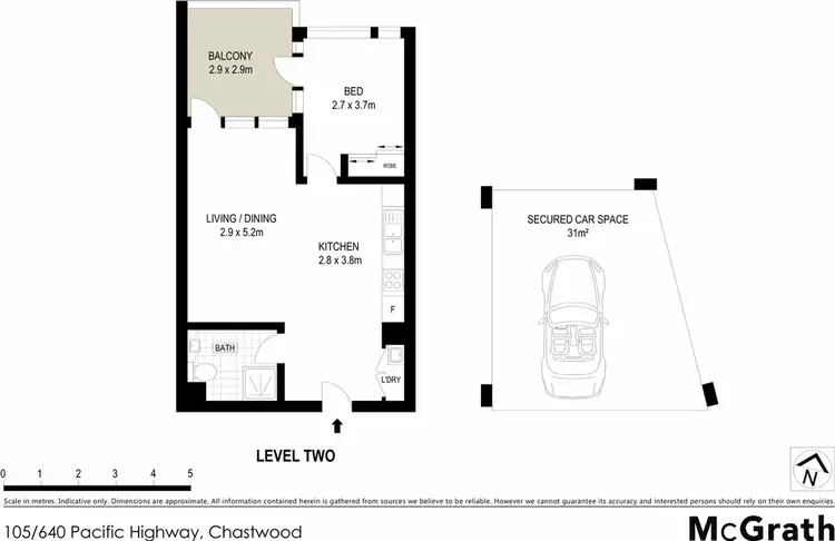 Floorplan of Homely apartment listing, 105/640 Pacific Highway, Chatswood NSW 2067