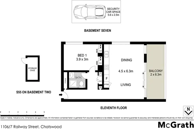 Floorplan of Homely apartment listing, 1106/7 Railway Street, Chatswood NSW 2067