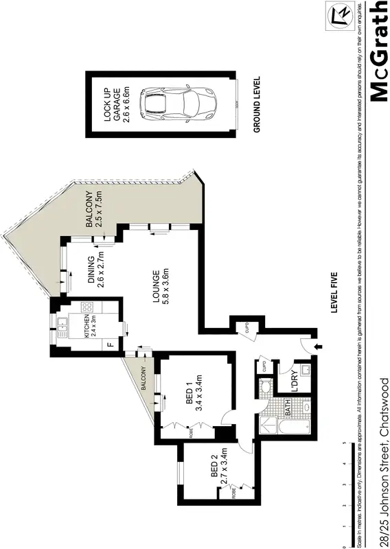 Floorplan of Homely apartment listing, 28/25 Johnson Street, Chatswood NSW 2067
