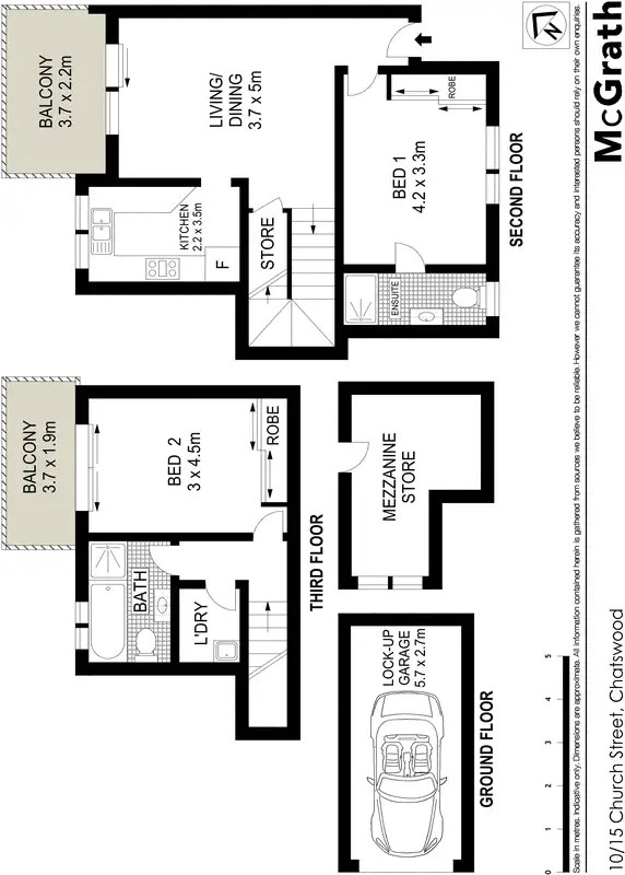 Floorplan of Homely apartment listing, 10/15 Church Street, Chatswood NSW 2067