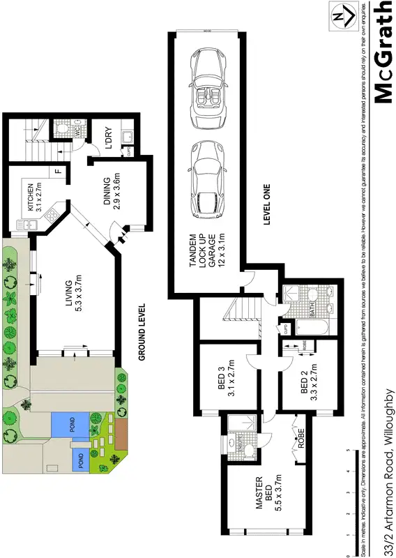 Floorplan of Homely townhouse listing, 33/2 Artarmon Road, Willoughby NSW 2068