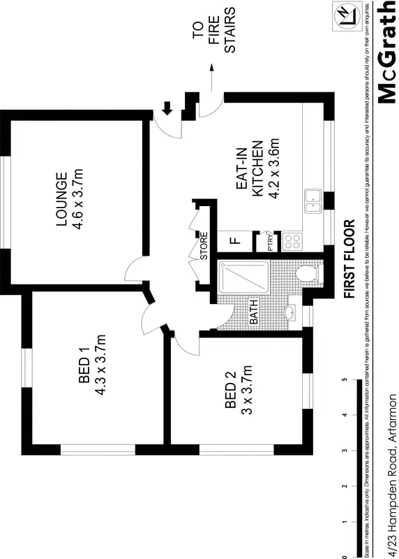Floorplan of Homely apartment listing, 4/23 Hampden Road, Artarmon NSW 2064