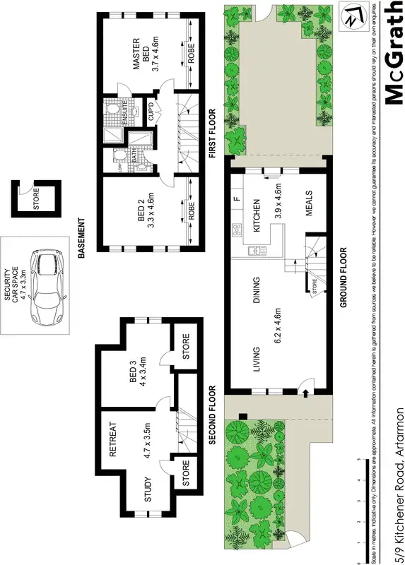Floorplan of Homely townhouse listing, 5/9 Kitchener Road, Artarmon NSW 2064