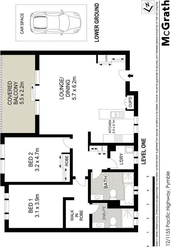 Floorplan of Homely apartment listing, 12/1155 Pacific Highway, Pymble NSW 2073