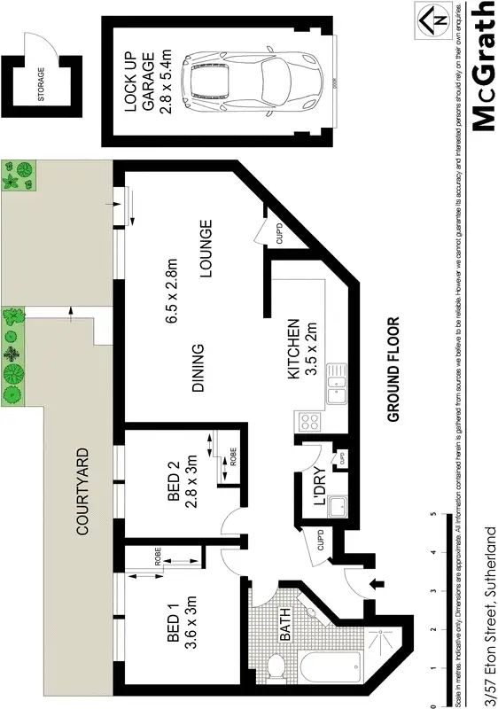Floorplan of Homely apartment listing, 3/57 Eton Street, Sutherland NSW 2232