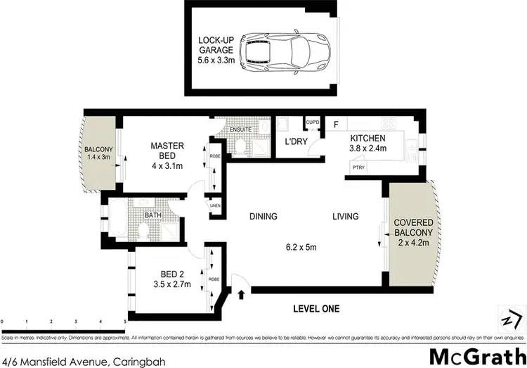 Floorplan of Homely apartment listing, 4/6 Mansfield Avenue, Caringbah NSW 2229