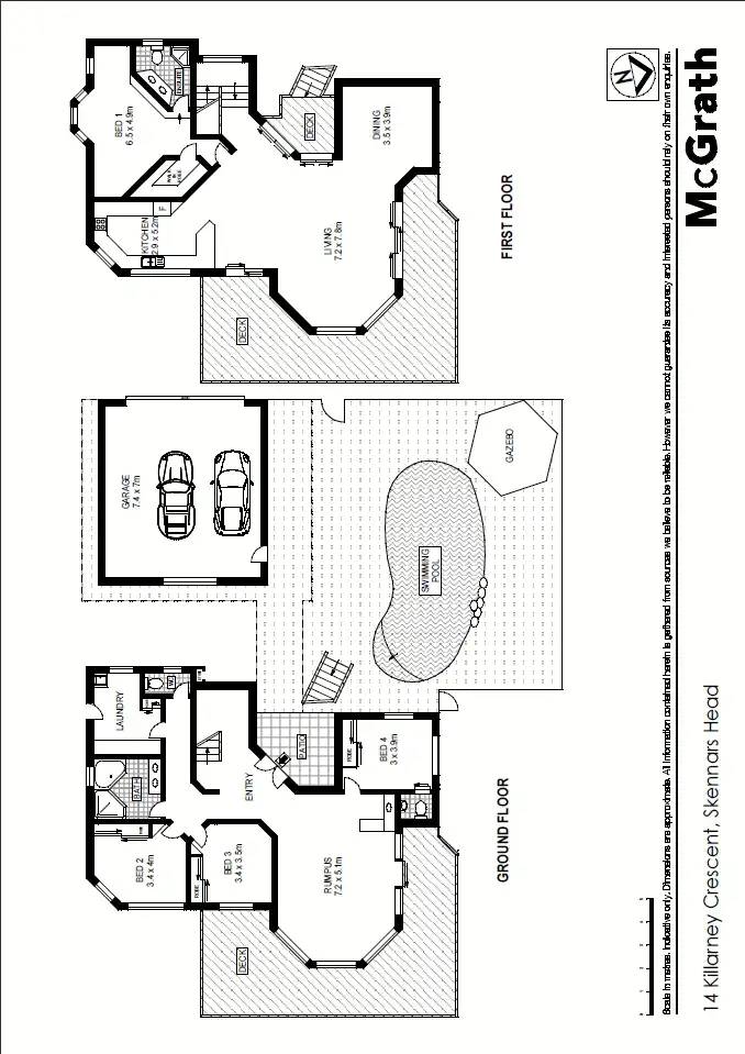 Floorplan of Homely house listing, 14 Killarney Crescent, Skennars Head NSW 2478