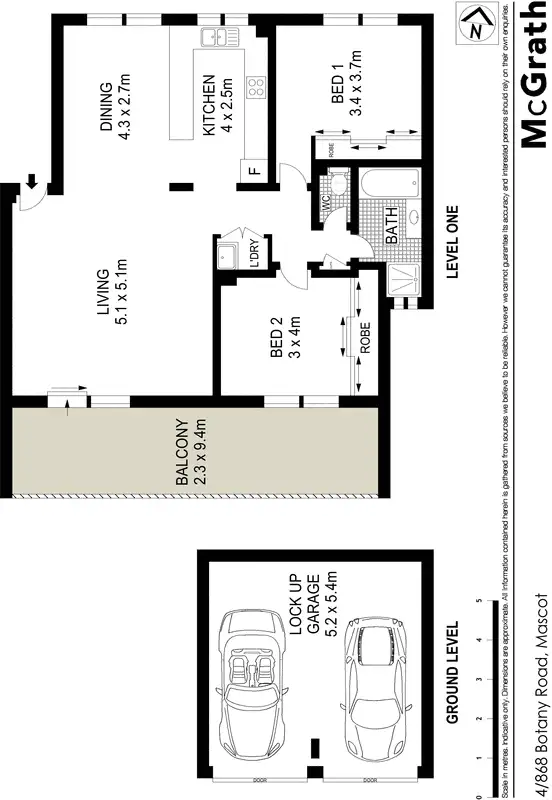 Floorplan of Homely apartment listing, 4/8 Macintosh Street, Mascot NSW 2020