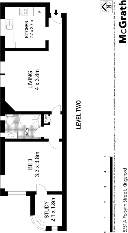 Floorplan of Homely apartment listing, 5/51a Forsyth Street, Kingsford NSW 2032