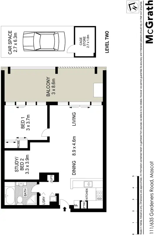 Floorplan of Homely apartment listing, 111/635 Gardeners Road, Mascot NSW 2020