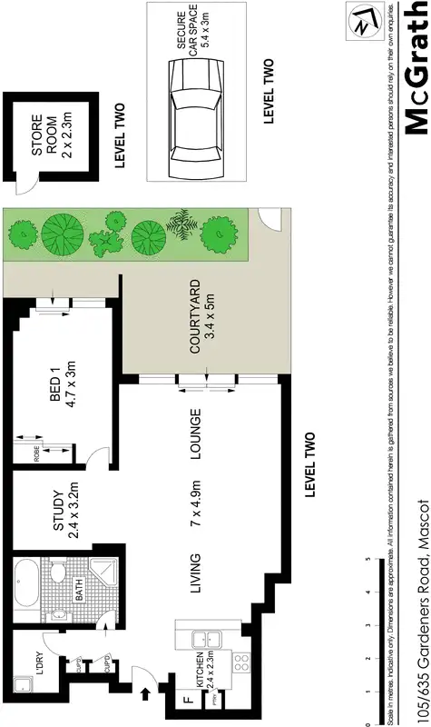 Floorplan of Homely apartment listing, 105/635 Gardeners Road, Mascot NSW 2020